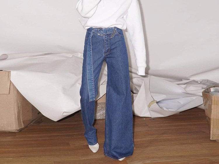 asymmetric jeans